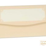 Back view of Beige Gift Envelope with Saras
