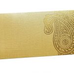 Front view of Money Envelope with Hot Foil Stamped Paisley