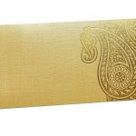 Front view of Money Envelope with Hot Foil Stamped Paisley