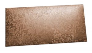 Brown Shimmer Multi Floral Shagun Envelope