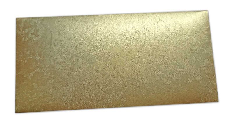 Soft Golden Shimmer Multi Floral Shagun Envelope