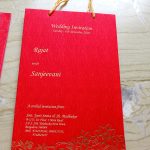 Bag of Cherish Red Floral Theme Wedding Card