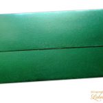 Back view of emerald green money envelopes