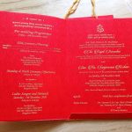 Inserts of Cherish Red Floral Theme Wedding Card