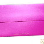 Back view of mexican pink color gift envelope