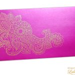 Mexican Pink Gift Envelope with Golden Floral