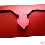 Back view of royal red big sized money envelope