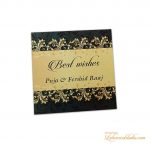 Golden and Black Floral Gift Tag