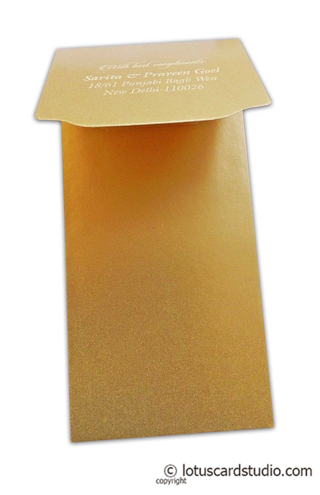 Golden Fibro Rich Shagun Envelope in Pure Gold