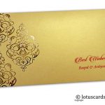 Personalised Hot Foil Stamped Personalised Money Envelope in Golden