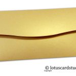 Back view of pure golden money envelope