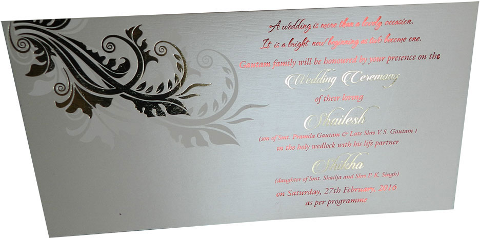 Printing Samples Wedding Card Insert Sample Hot Foil Printing Lotus Studio